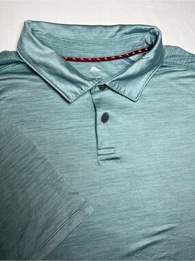 Tommy Bahama IslandZone Teal Short-Sleeve Men's Shirt Polo UPF 30 UV Size XL
